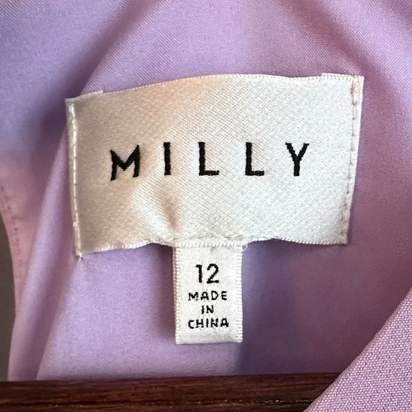 Milly Lavender Purple Flutter Sleeve Dress with Pockets - Picture 2 of 8